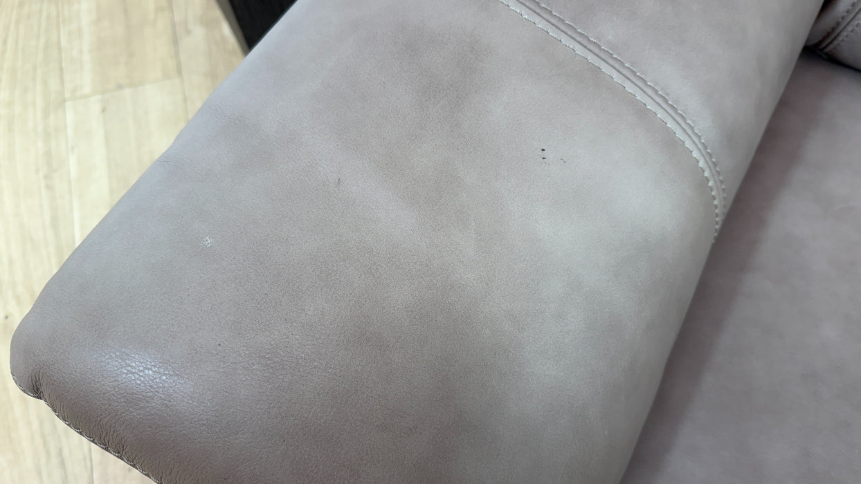 Sofology Santina Leather Chair in Relaxed Soft Stone