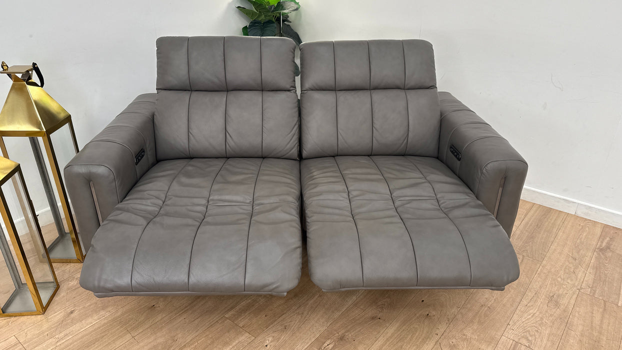 Sofology The Paramount 2.5 Seater Recliner Sofa Console Charcoal