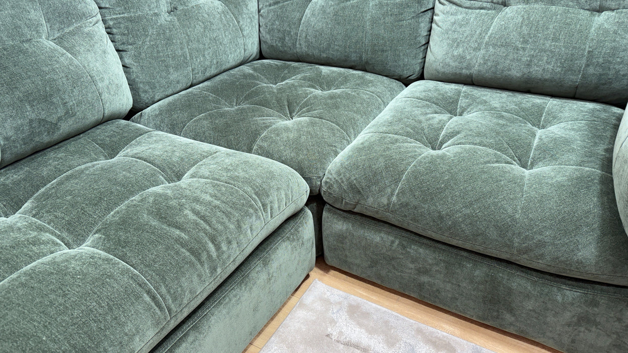 Sofology Cocoon Fabric 2 Corner 1 in Relaxed Chenille Pine