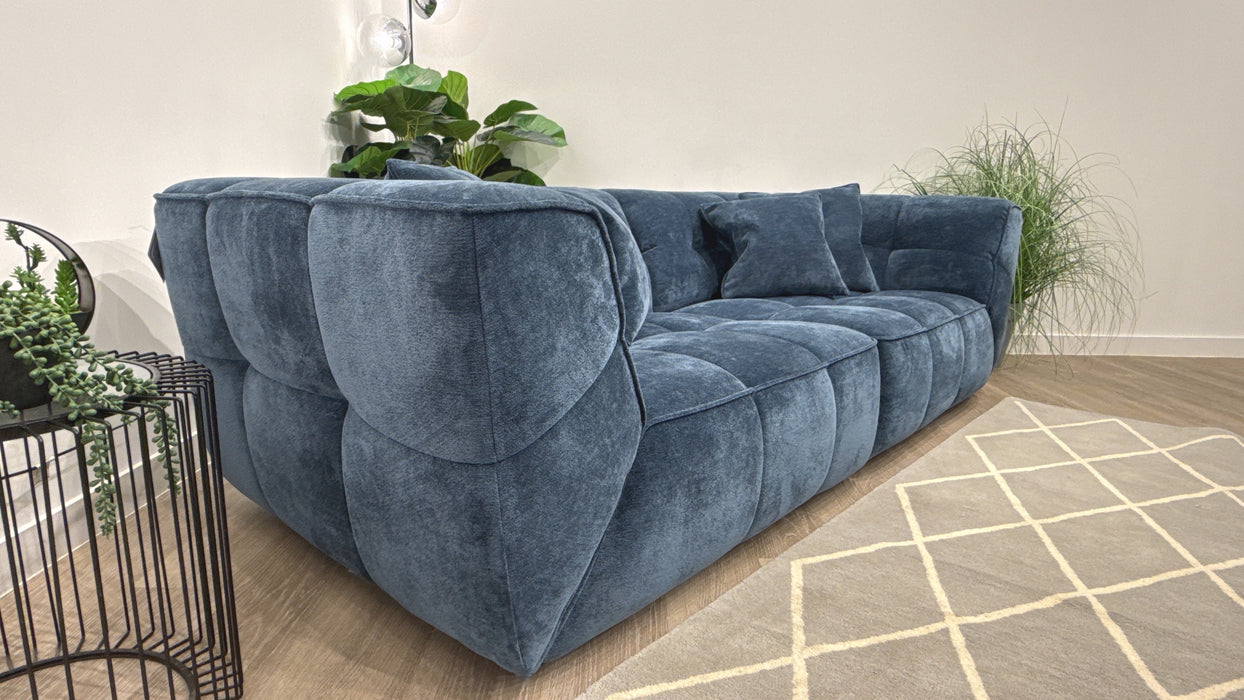 Sofology Moritz 3 Seater Fabric Sofa in Steel Blue
