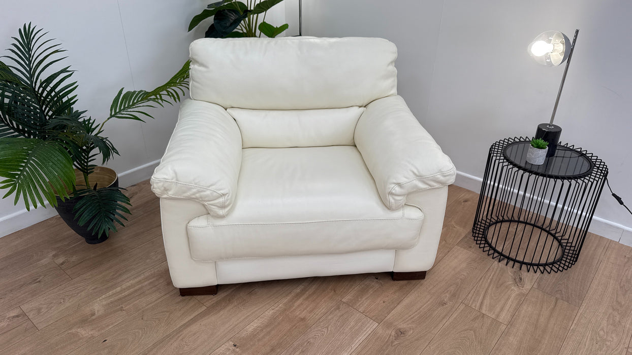 Santino Chair - Leather - Hampshire Aspen White