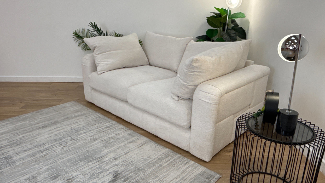 Sofology The Westwood Fabric 2 Seater Soft Boucle Ecru Mix