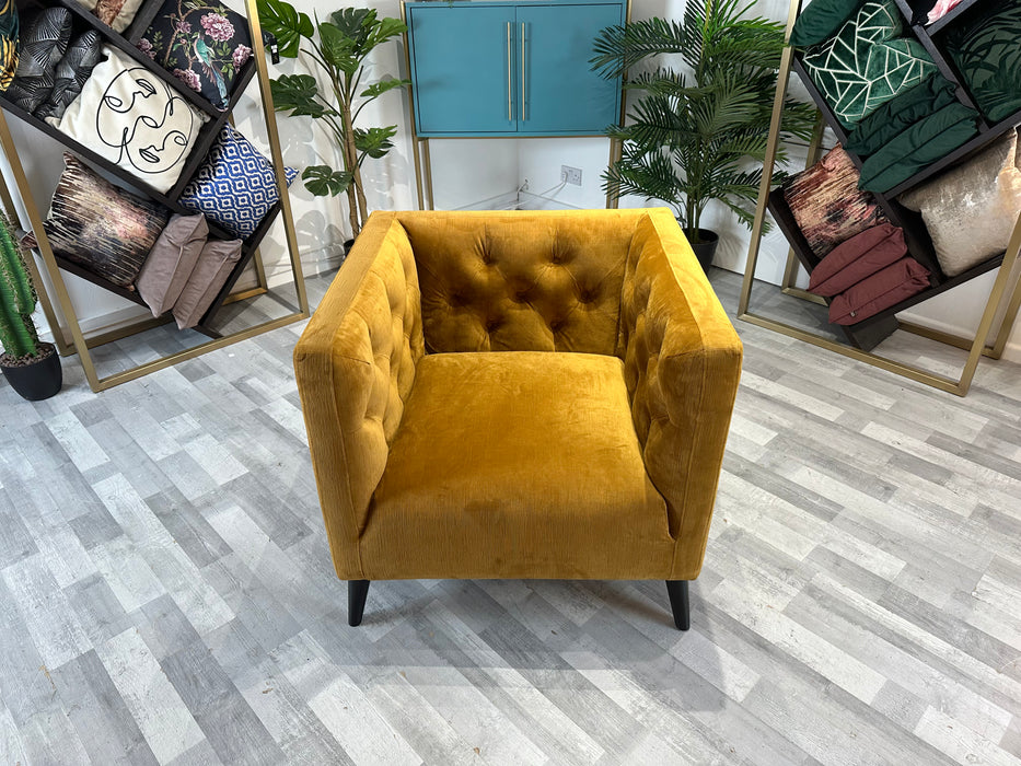 Gold fabric hot sale chair