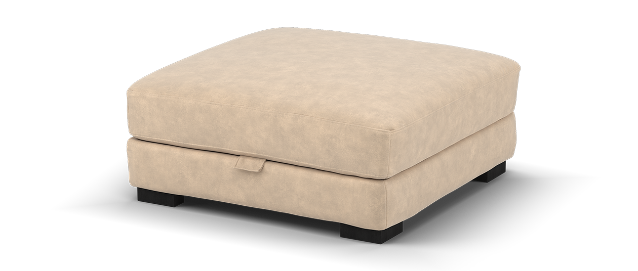 Sofology Portland Fabric Storage Footstool in Lifestyle Flecked Sand
