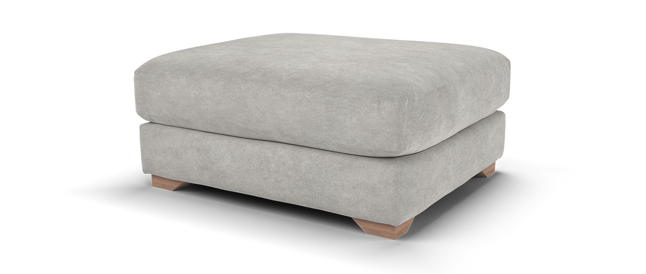 Sofology Tallulah Fabric Combi Footstool in Lifestyle Marbled Fabric Stone