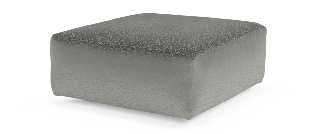 Sofology Majestica Fabric Designer Footstool in Capri Charcoal