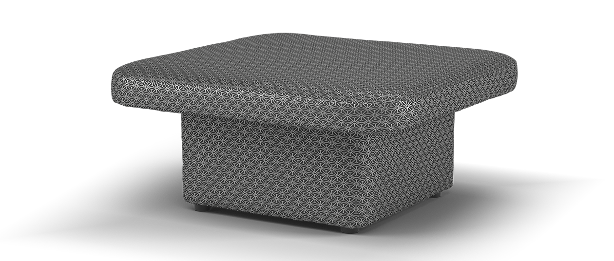 Sofology Castello Fabric Table Designer Footstool in Deco Designer Ebony