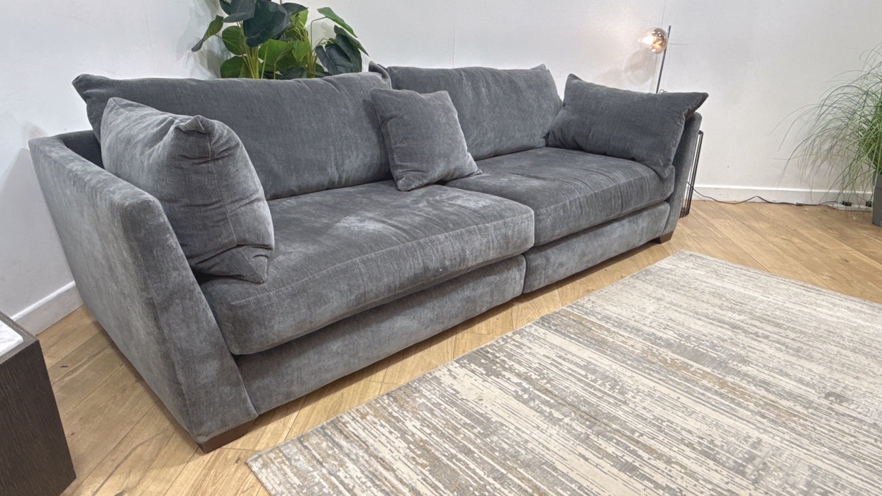 Sofology Tallulah Fabric 4 Seater Split in Soft Chenille Slate