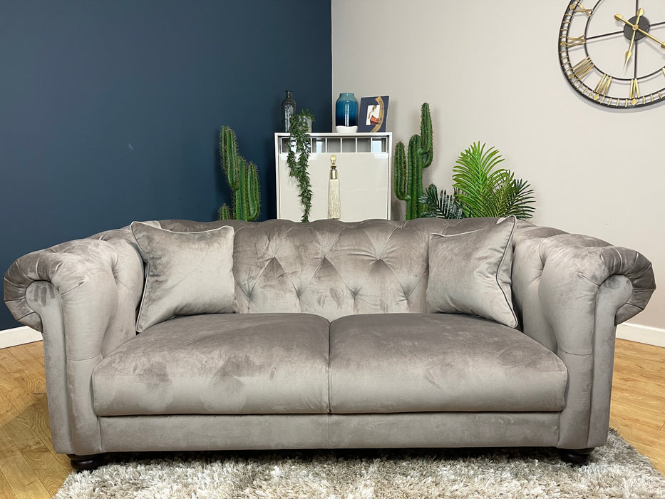 Balmoral 2 Seater Matt Velvet Mole Fabric (WA2)