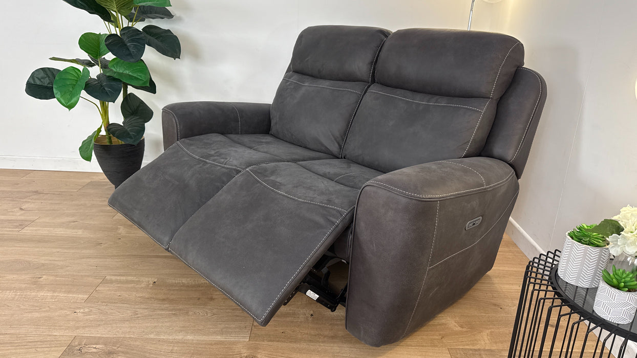 Eiger 2 Seater Power Recliner + Power Hdrst - Graphite