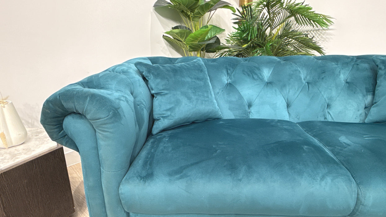 Sofology Kensington Fabric 3 Seater in Teal
