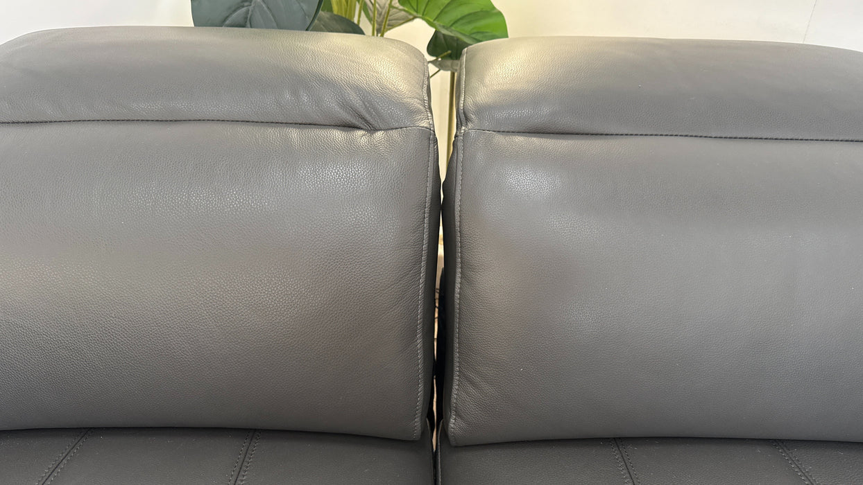 Sofology Marvella Leather Recliner 2 Seater in Charcoal