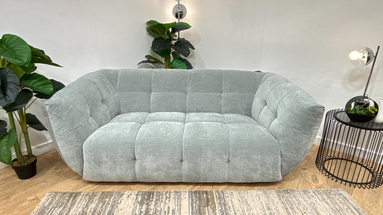 Sofology Lunar Fabric 2 Seater in Textured Chenille Seafoam