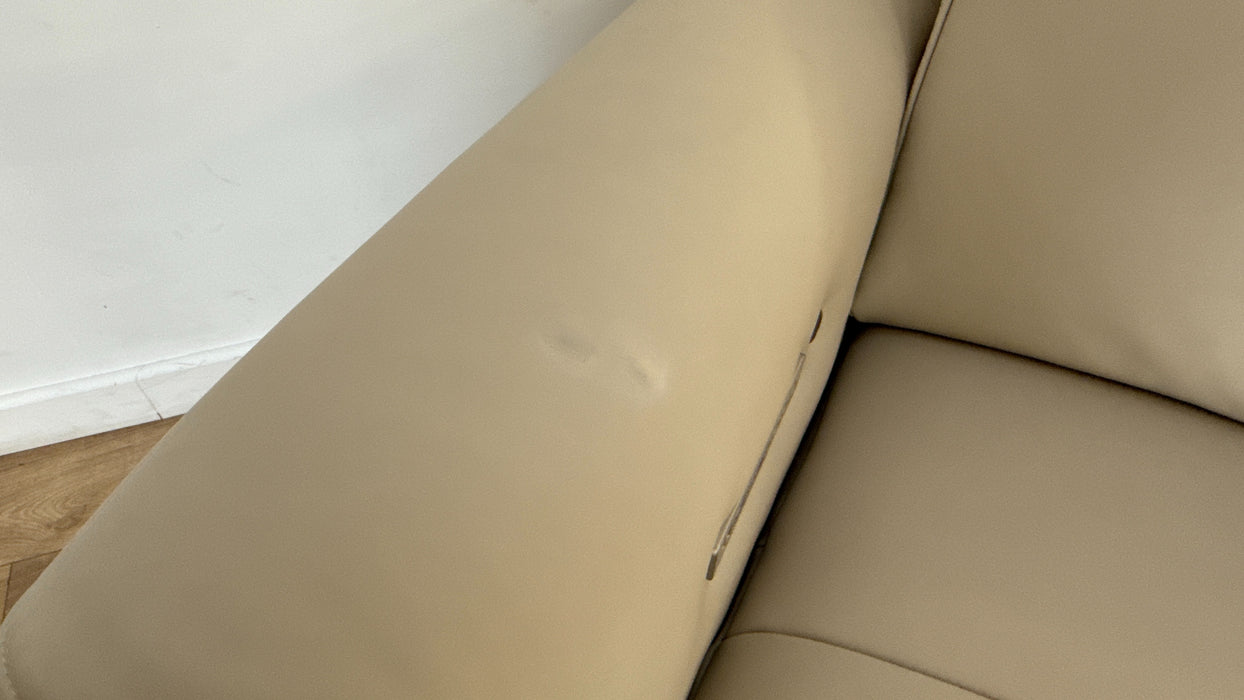 Sofology The Riviera Leather 2.5 Seater Power Recliner/Headrest Heated Seat in Trusty Super Matt Stone