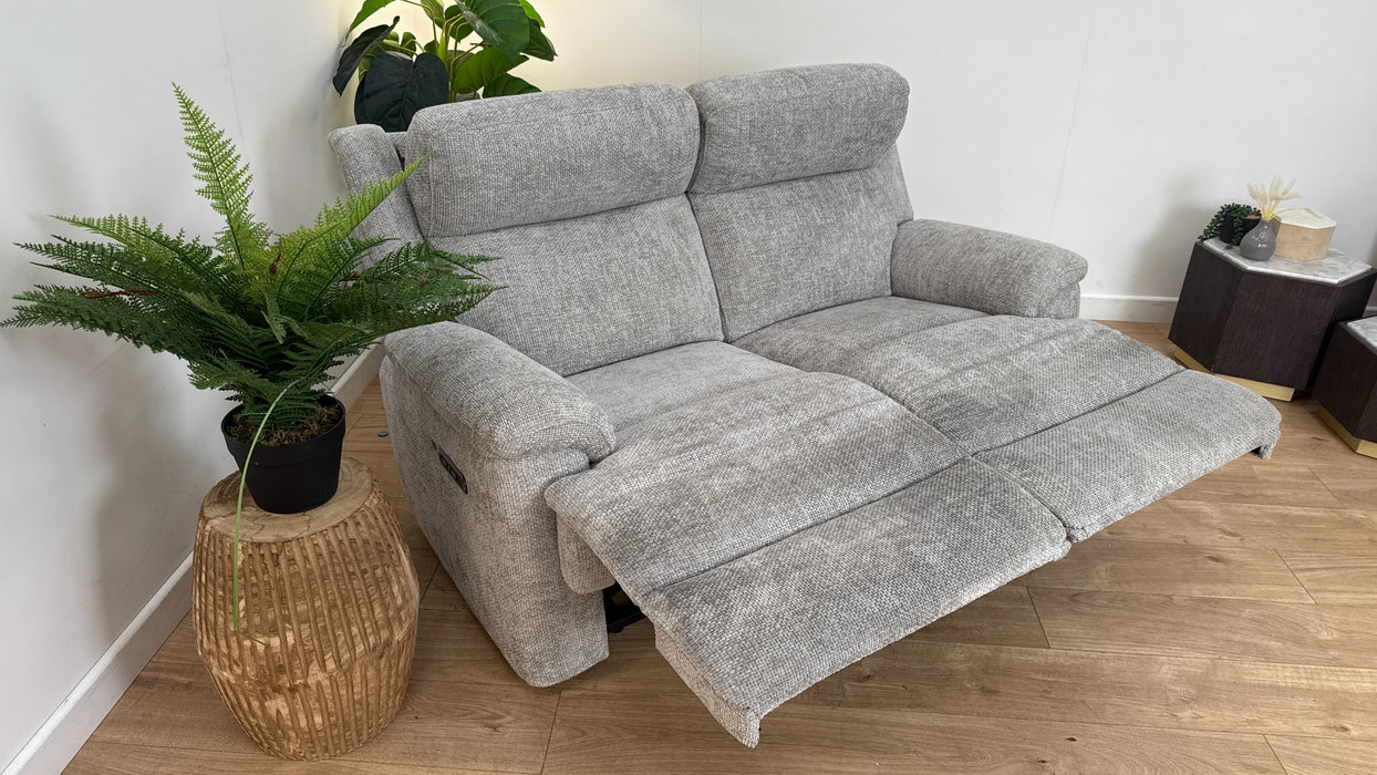 Sofology The Gracie 2 Seater Fabric Recliner Sofa in Hopsack Chenille Dove