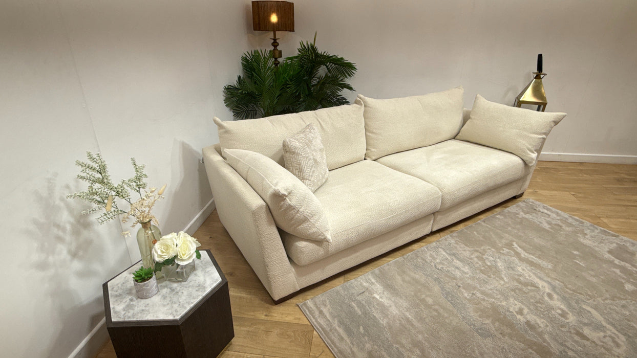 Sofology Tallulah Fabric 4 Seater Split in Cosy Boucle Ecru Mix