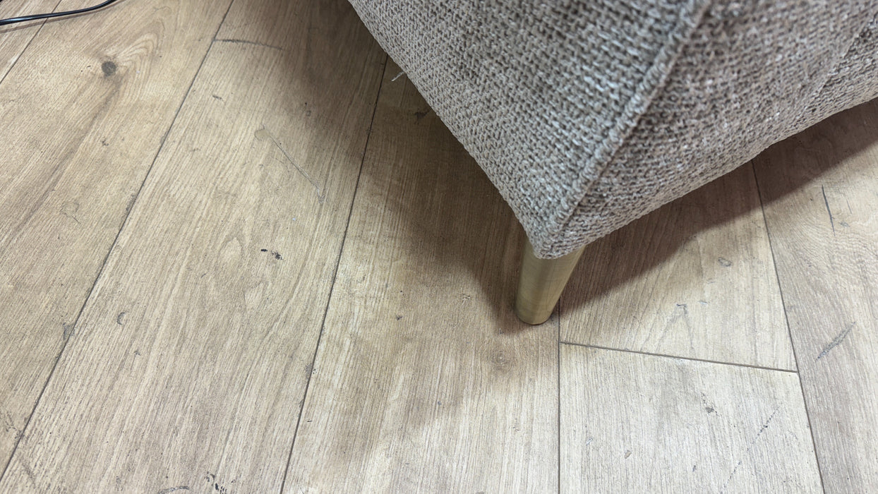 Sofology Scintillate Fabric Chair in Basketweave Chenille Stone/Natural Mix