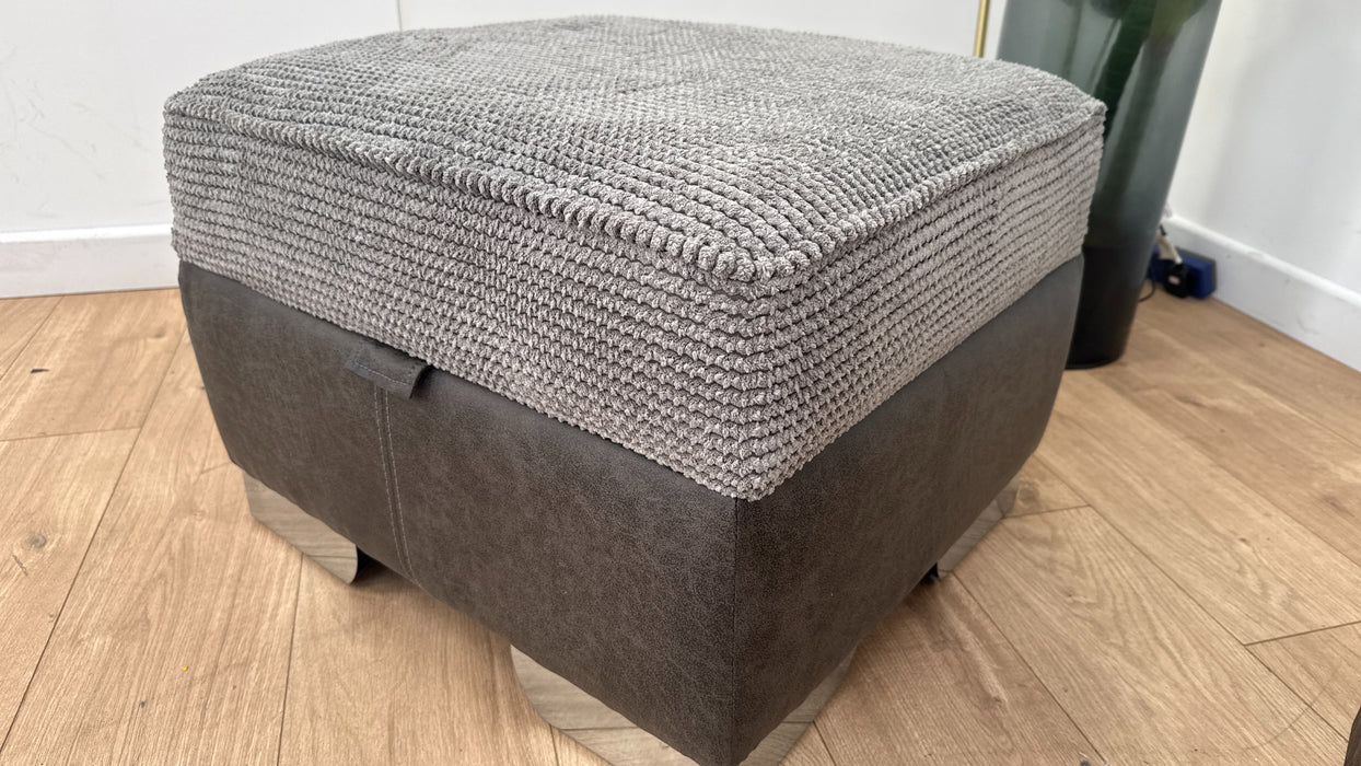 DFS Warner Storage Footstool in Charcoal