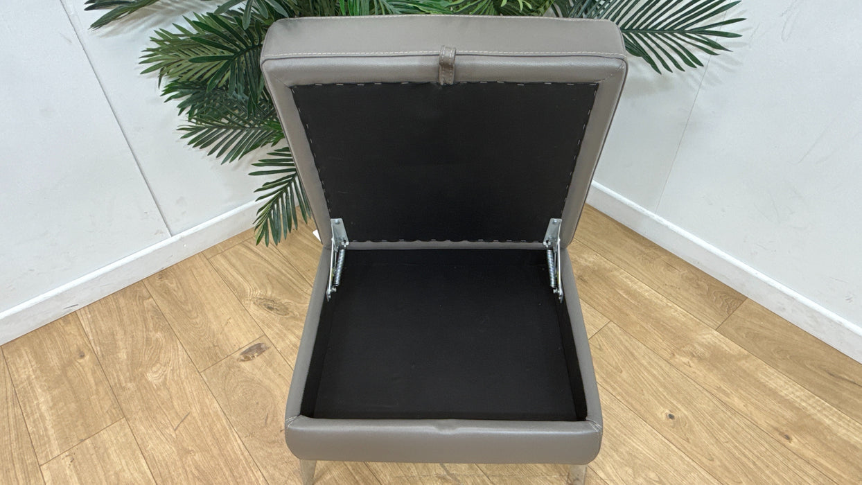 Sofology Illinois Storage Footstool in Trusty Soft Sheen Fossil Grey