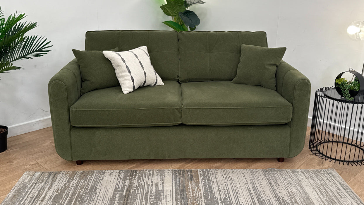 Sofology Islington Fabric 3 Seater Hypnos Deluxe Sofa Bed in Nordic Moss