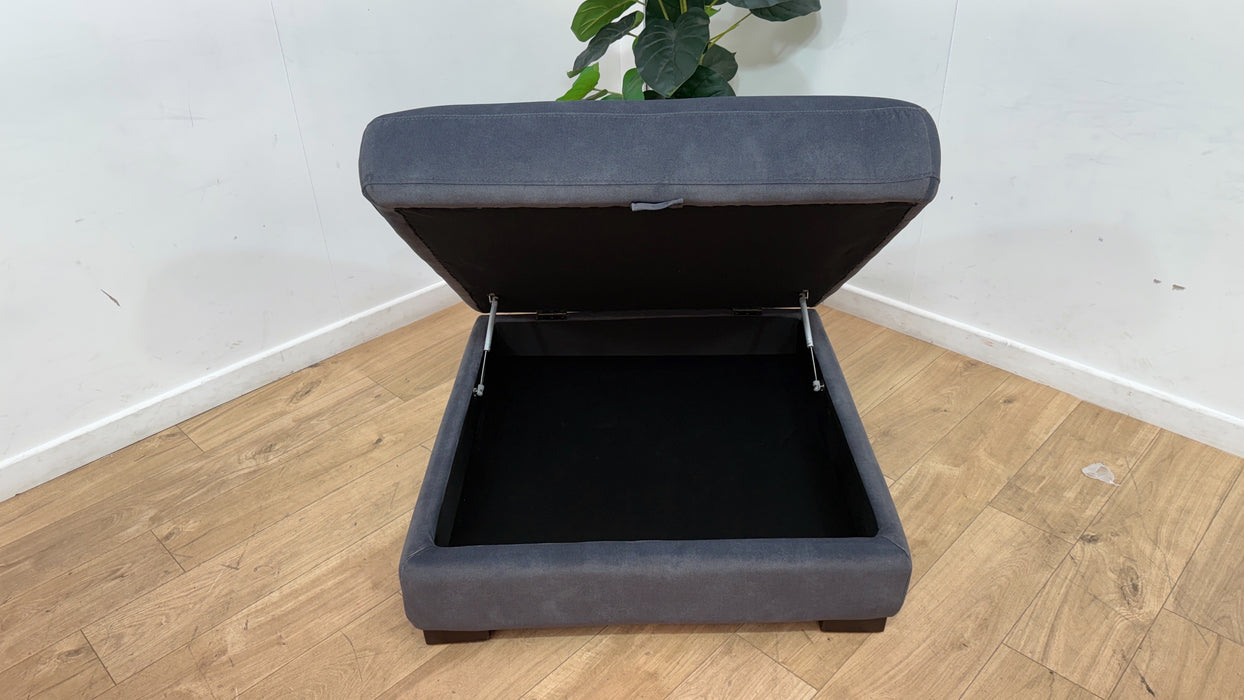 Sofology Portland Fabric Storage Footstool in Lifestyle Flecked Charcoal