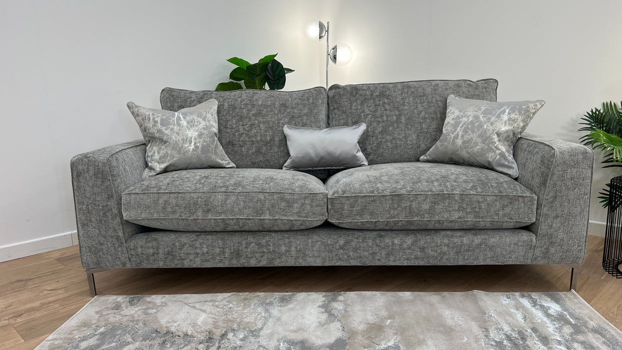 Rococo 4 Seater - Fabric Sofa - Rococo Verbier Grey Mix