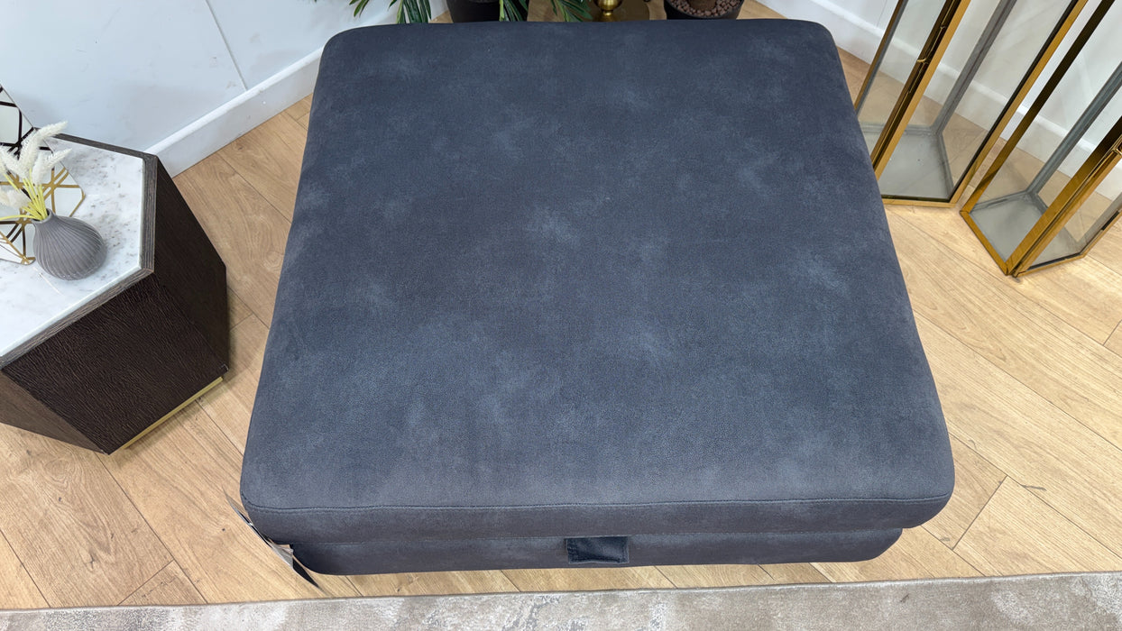 Sofology Portland Fabric Storage Footstool in Lifestyle Flecked Charcoal