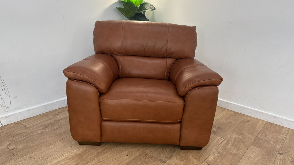 Sofology The Santina Chair in Relaxed Soft Leather Tan