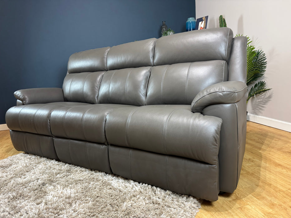 Gracie 3 Seater Leather Trusty Sheen Storm (WA2)