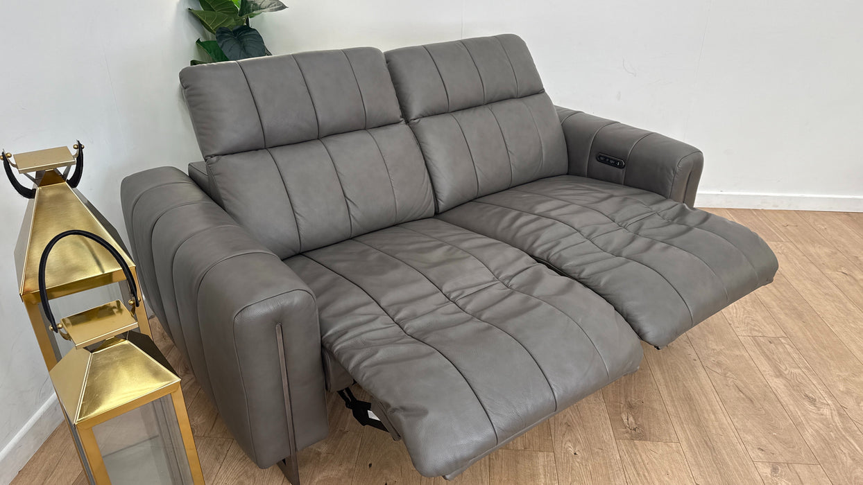 Sofology The Paramount 2.5 Seater Recliner Sofa Console Charcoal
