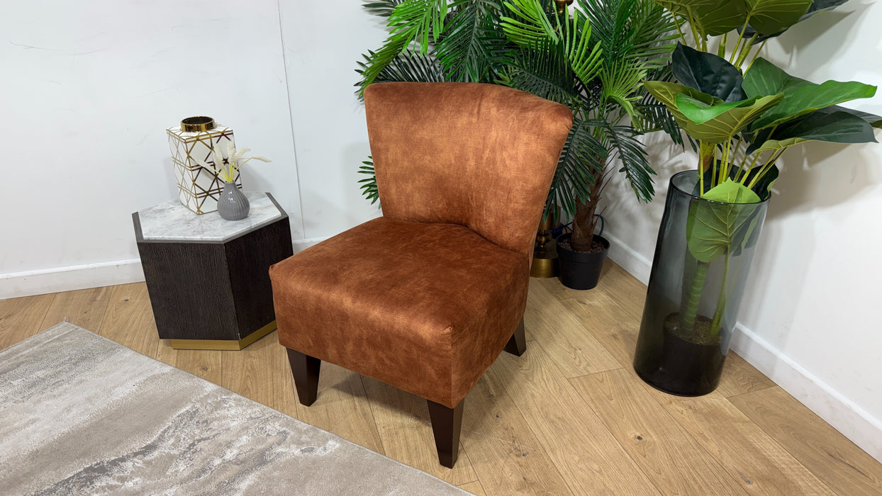 Sofology Bartelli Fabric Accent Chair in Sublime Rust