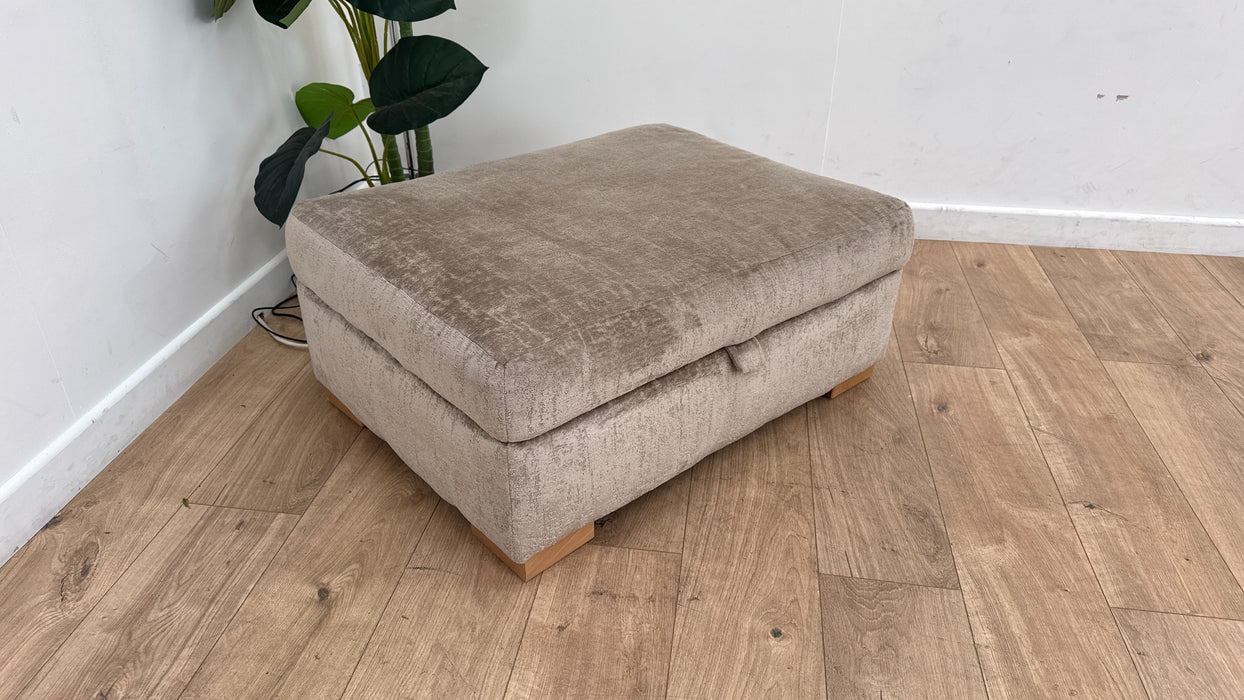 Sofology Cove Fabric Storage Footstool in MInk