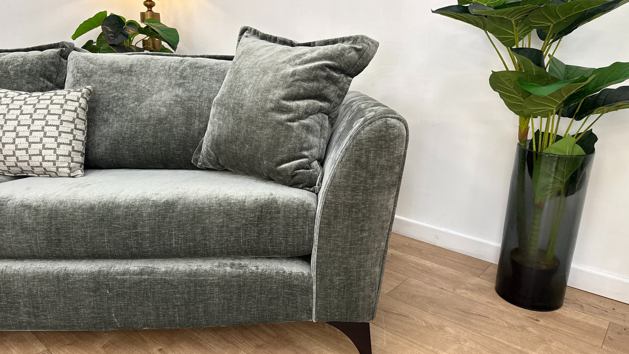 Sofology Luella Fabric Grande Sofa in Luxe Chenille Alpine Green Mix