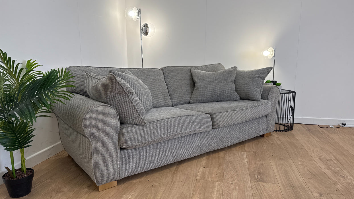 Nimbus 3 Seater - Fabric Sofa - Padstow Grey/ Coral Mix