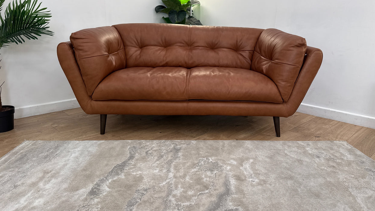 Sofology The Hygge Leather 2 Seater in Relaxed Soft Leather Tan