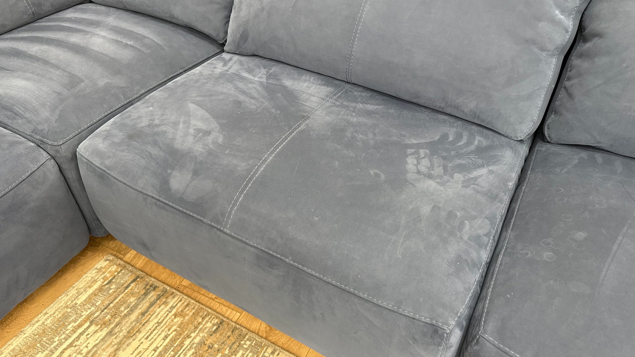 Sofology Tessuto Fabric 3 Corner 1 in Lifestyle Nubuck-Feel Blue