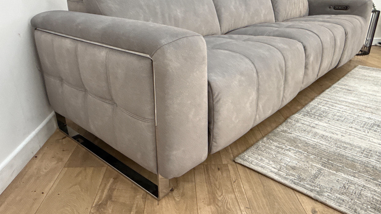 Sofology Marvella Fabric Recliner 4 Seater Split in Stone