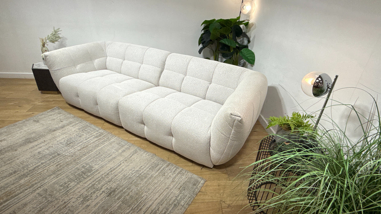 Sofology Lunar Fabric 4 Seater in Woven Boucle Moonstone