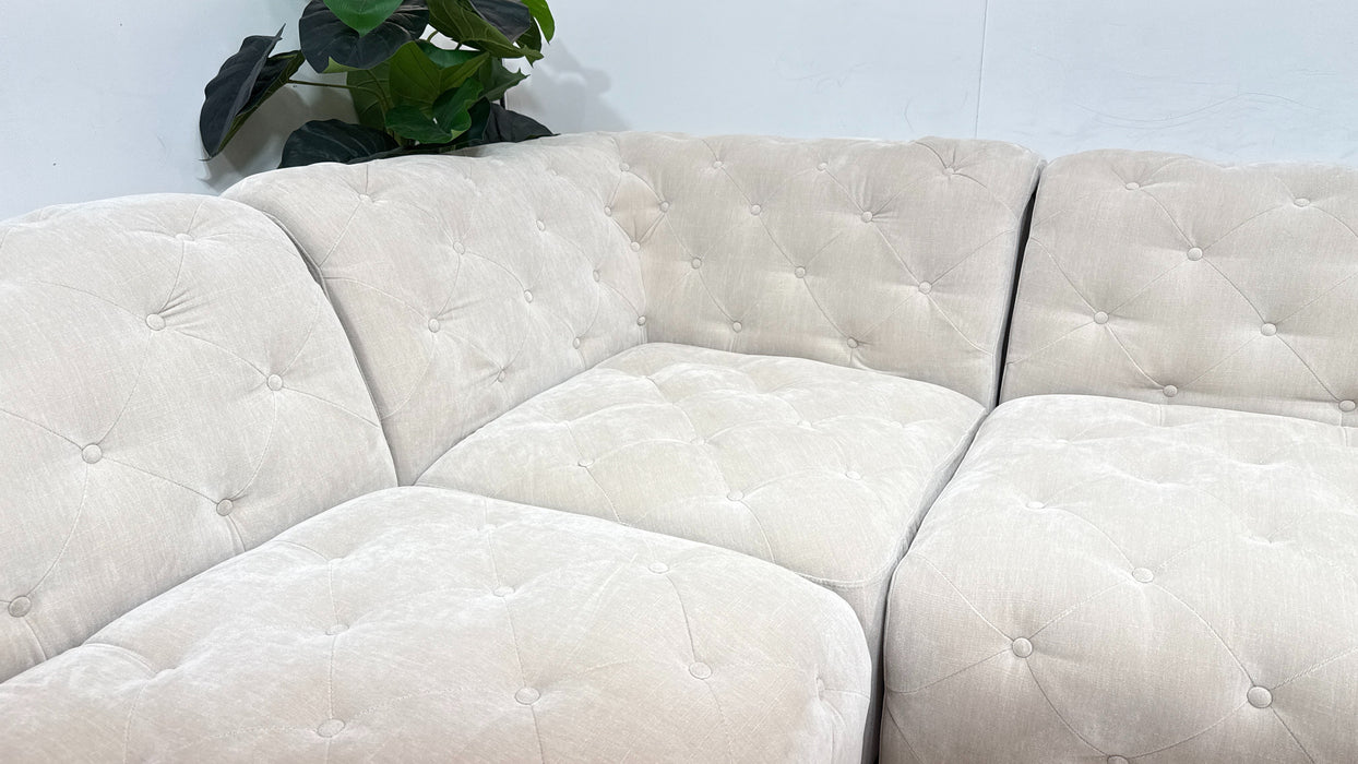Sofology Venezia Fabric 3 Corner 3 in Relaxed Chenille Cotton