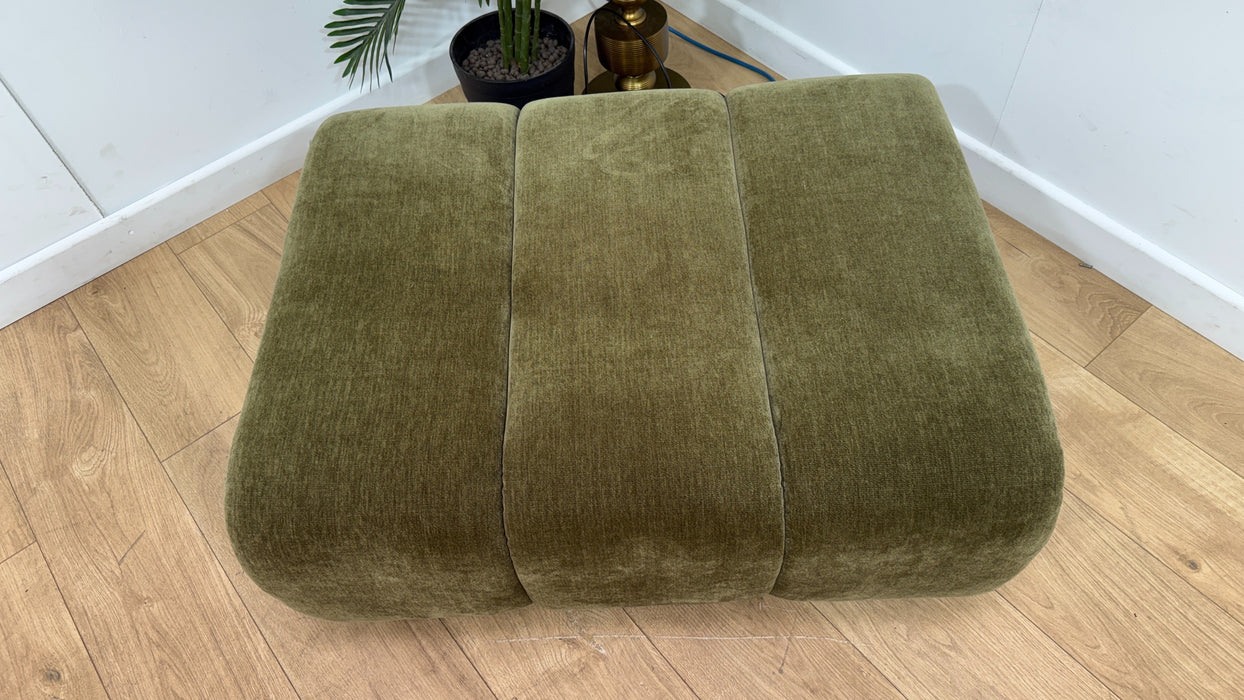 Sofology Waldorf Fabric Storage Footstool in Soft Chenille Olive