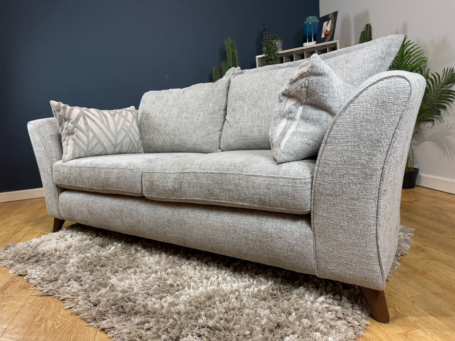 Scintillate Fabric 3 Seater - Enzo Silver (WA2)