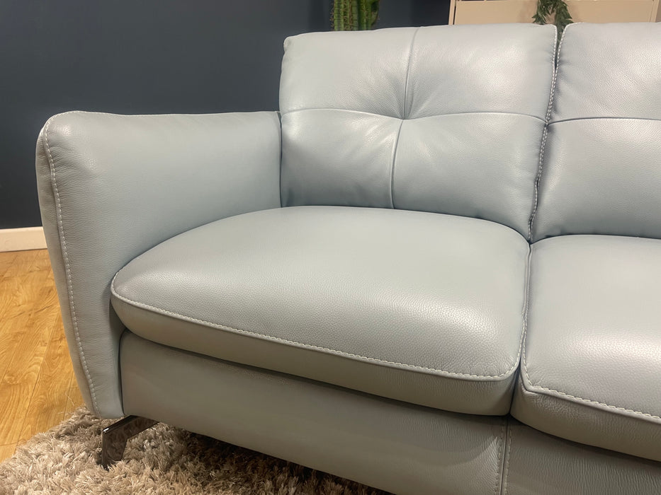 Mimi 2 Seater Sofa Le Mans Pearl Blue Leather (WA2)