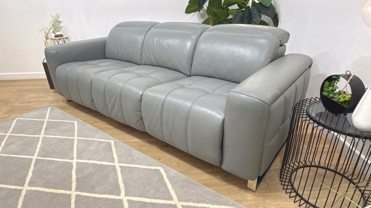 Sofology Marvella Leather 3 in Granite Teal