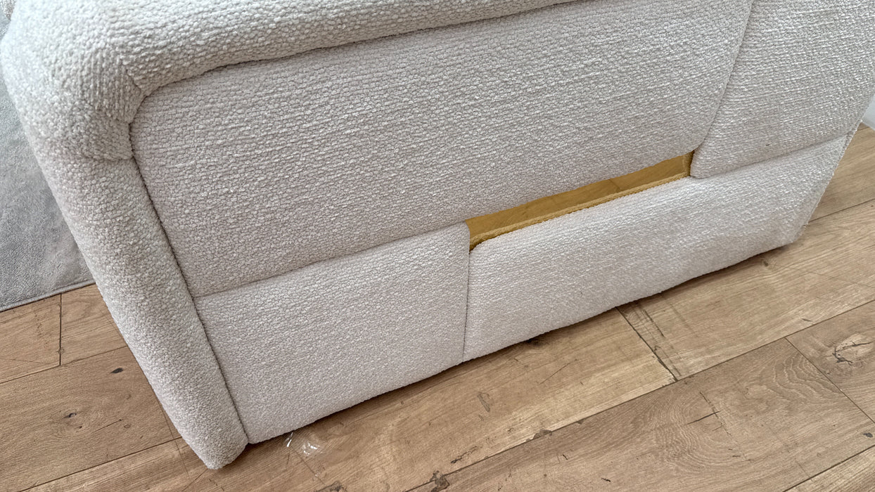 Sofology Westwood Fabric 3 Corner 3 Gold Trim in Soft Boucle Ecru