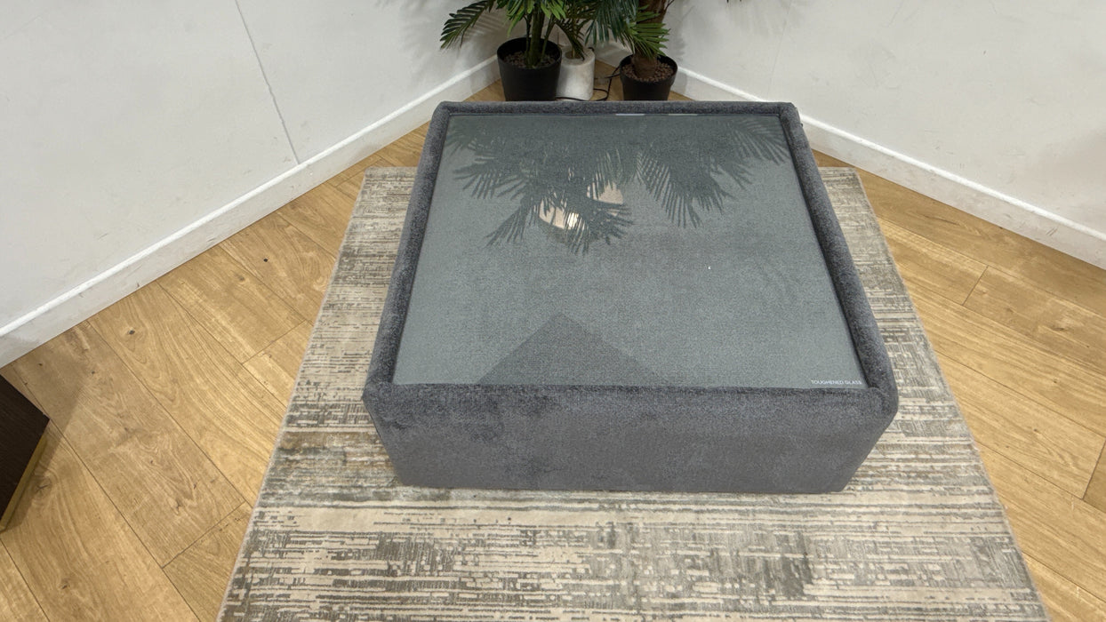 Sofology Amalfi Square Table inCosy Chenille Harbour All Over