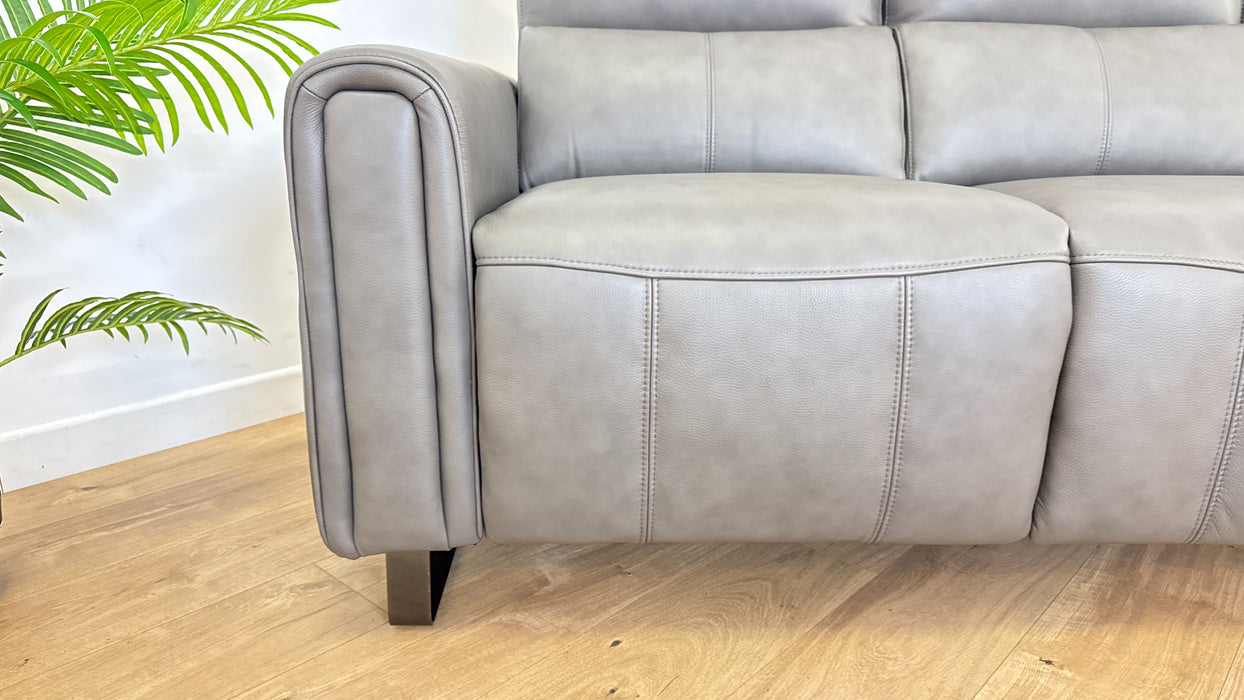 The Ravello 3 Seater - Trusty Embossed Leather Grey