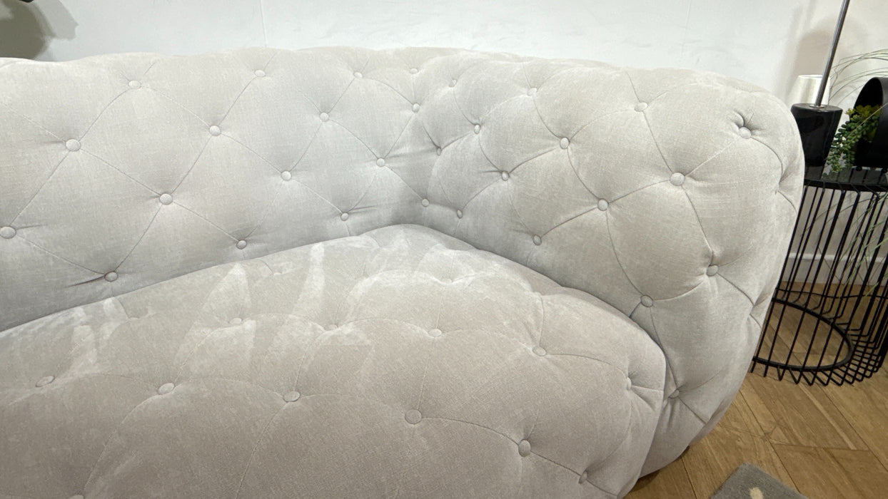 Sofology Venezia Fabric 3 Seater in Relaxed Chenille Stone