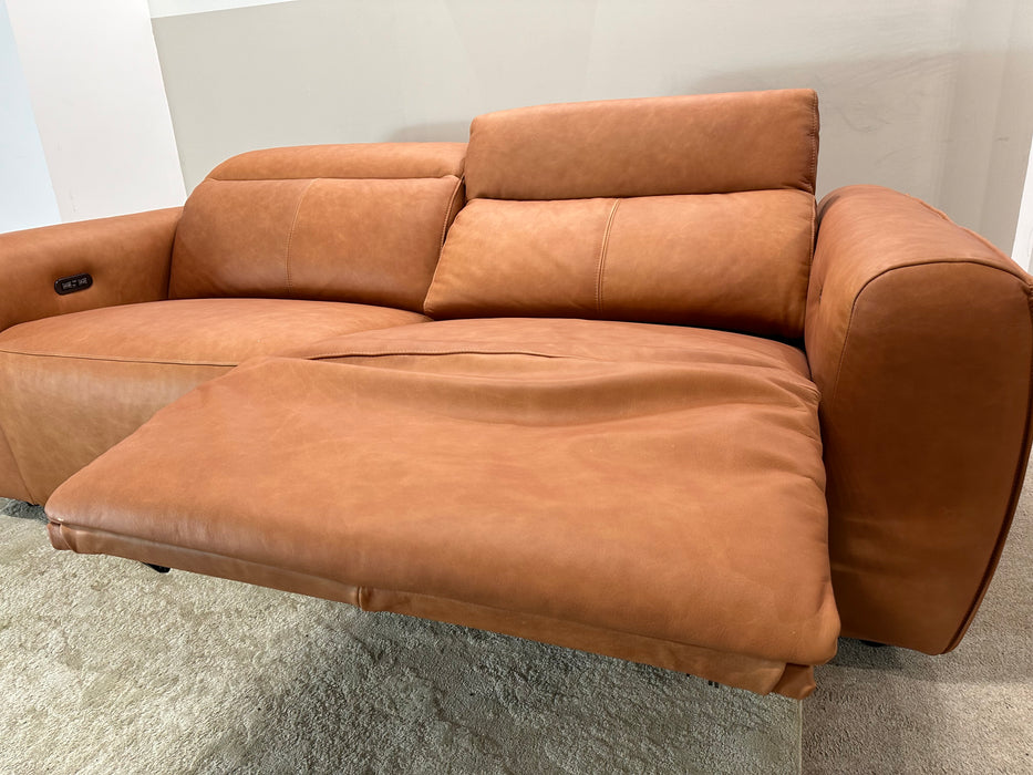 Bohemia 3 Seat - Leather Power Reclining Sofa - Tan