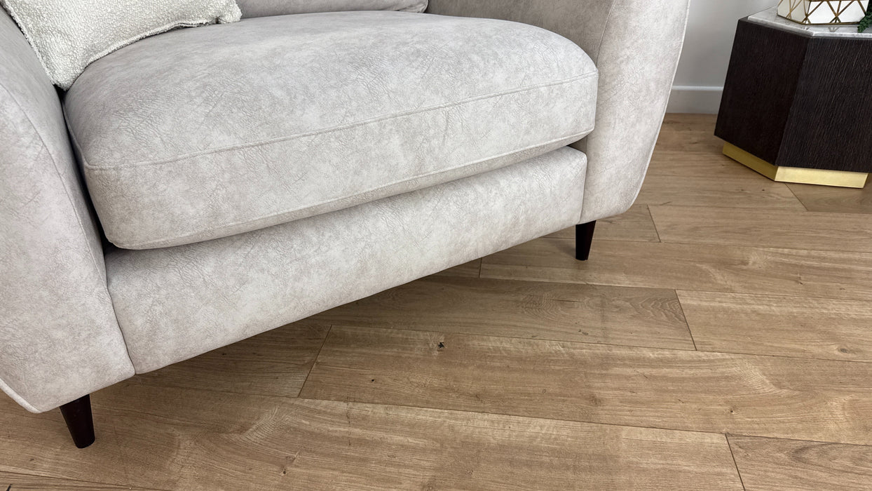 Sofology The Hackney Fabric Loveseat Sprung Seats in Mini Boucle Natural