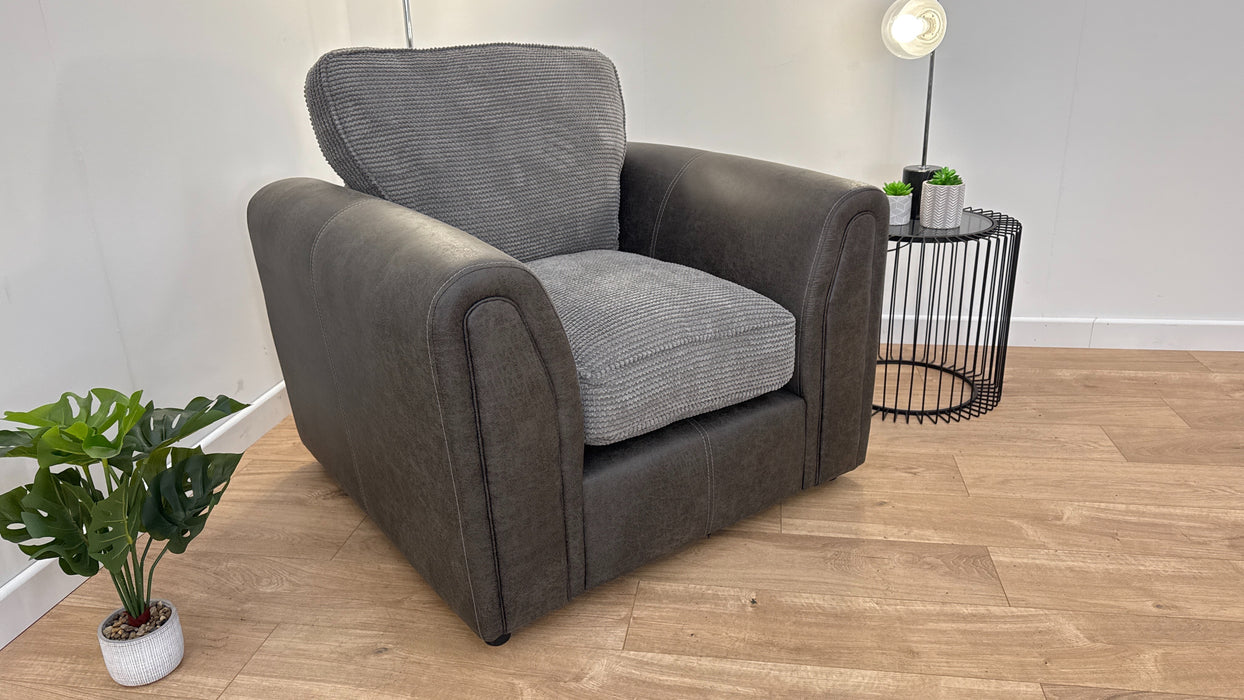 Warner 1 Seater - Fabric Chair - Charcoal